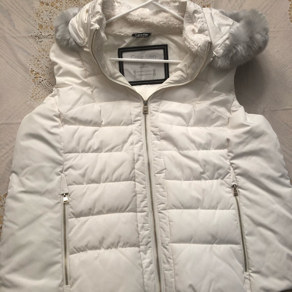 White Calvin Klein Bubble Vest